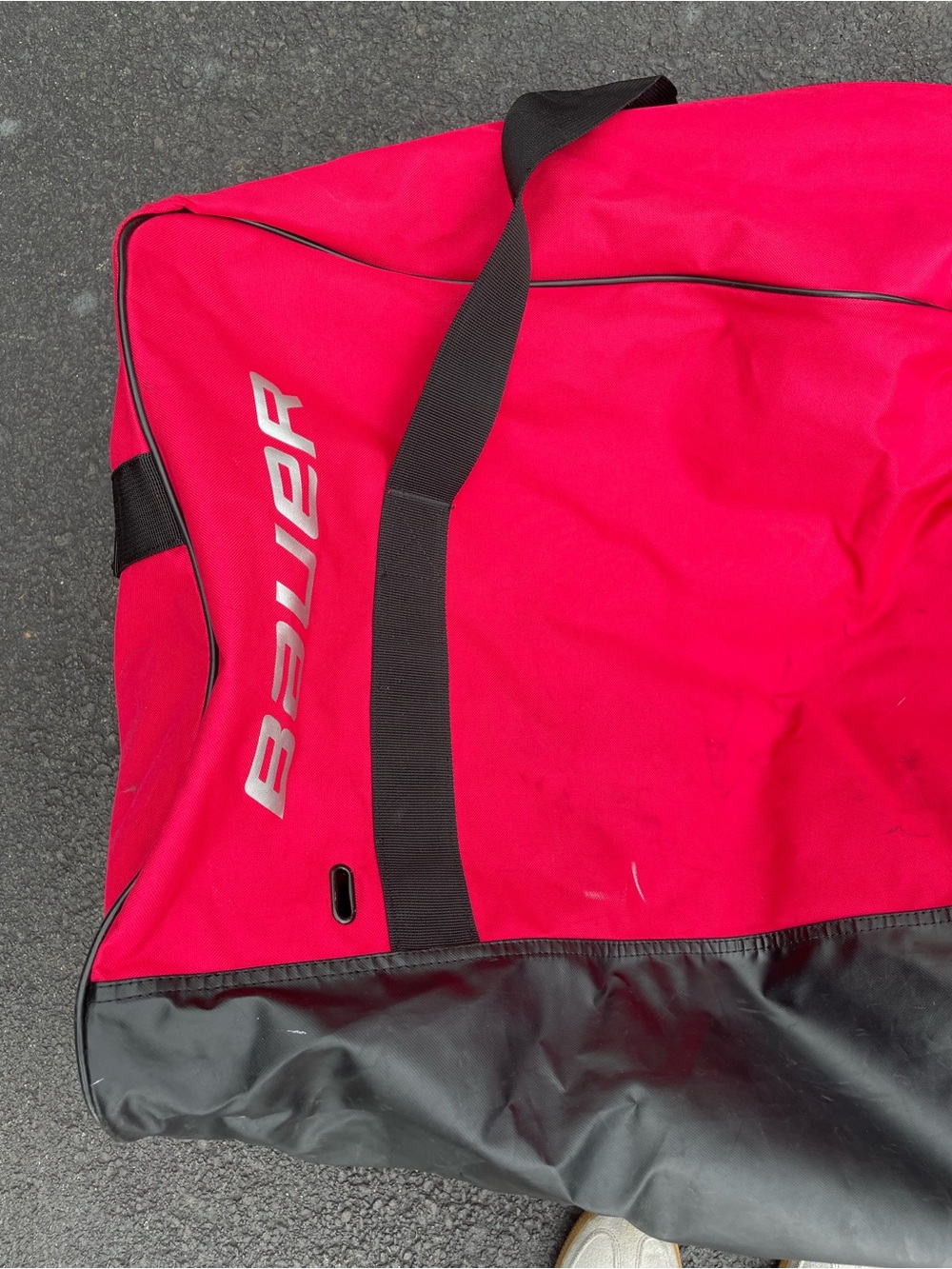 Bauer Red and Black Nylon Hockey Bag - Picture 2 of 4